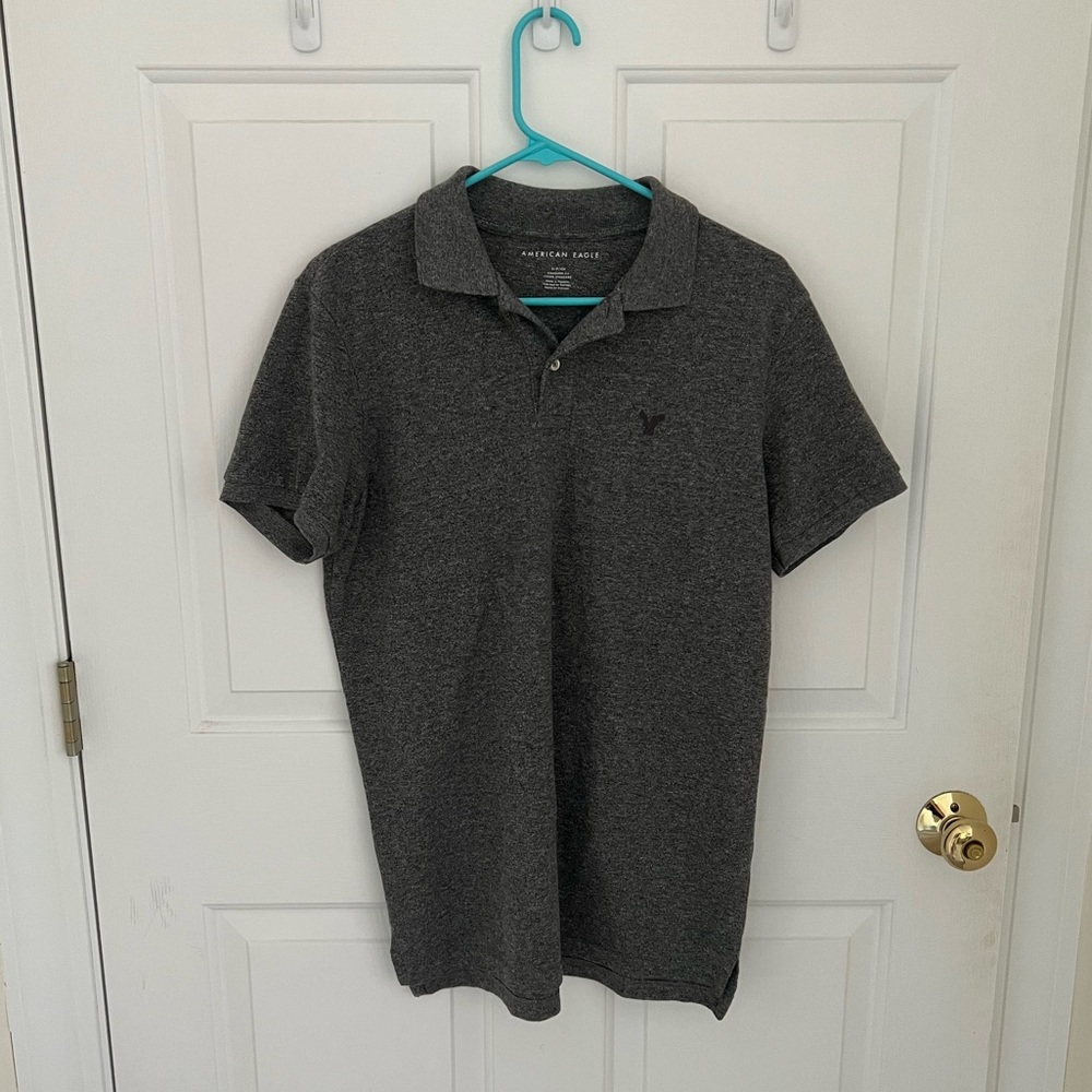 Men’s American Eagle Collared Button Up Short Sleeve Shirt